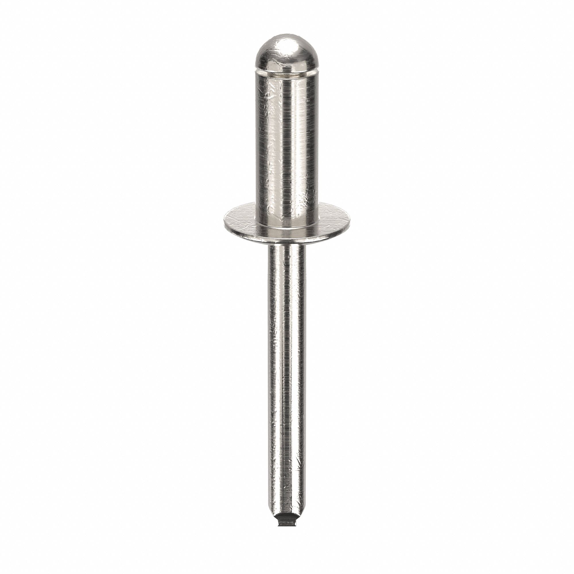 Blind Rivet, 1 34/37" L, 0.249" dia, PK100: Inch, 1 59/64 in Overall Lg, 19/32 in Body Lg, Dome, 100 PK