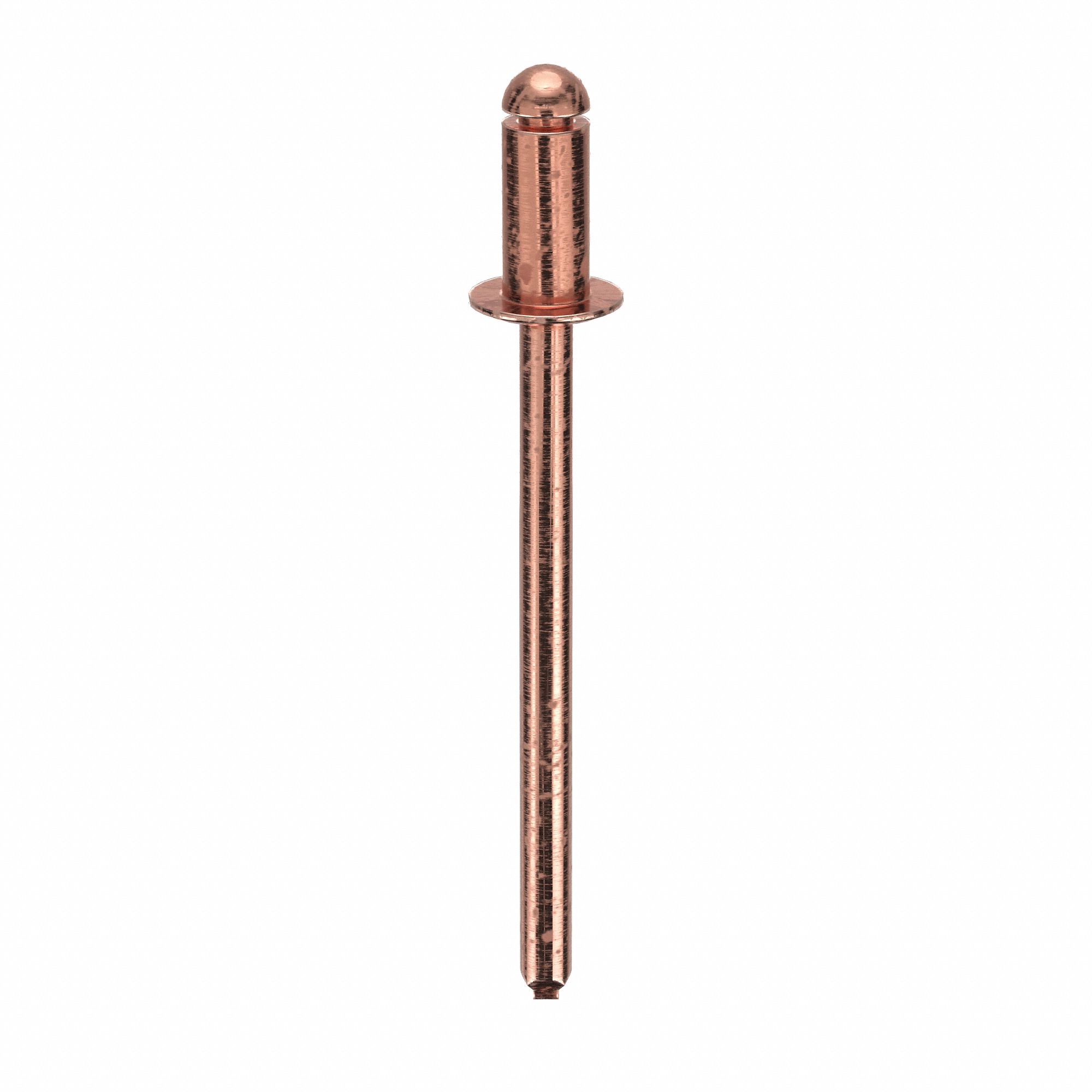 Inch, 1 11/32 in Overall Lg, Blind Rivet,1 17/50" L,0.122" dia,PK500