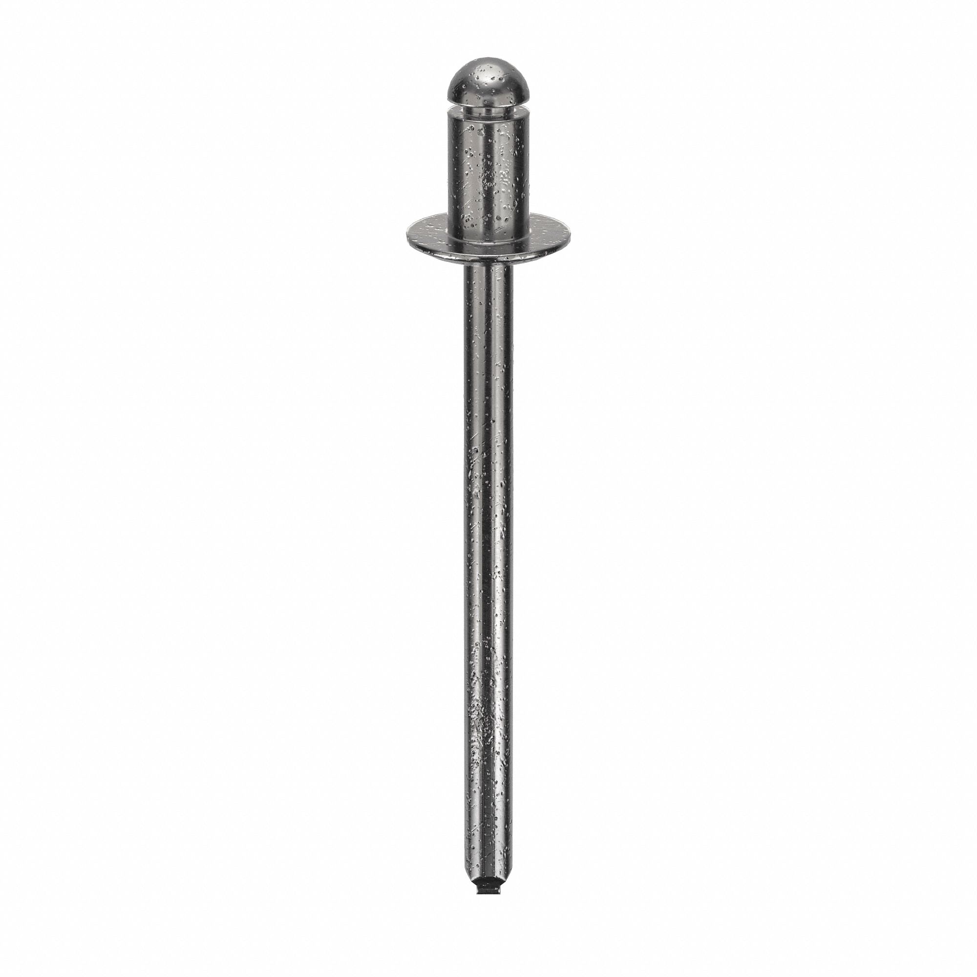 Blind Rivet, 1 23/81" L, 0.122" dia, PK500: Inch, 1 9/32 in Overall Lg, 3/16 in Body Lg, Dome, 500 PK