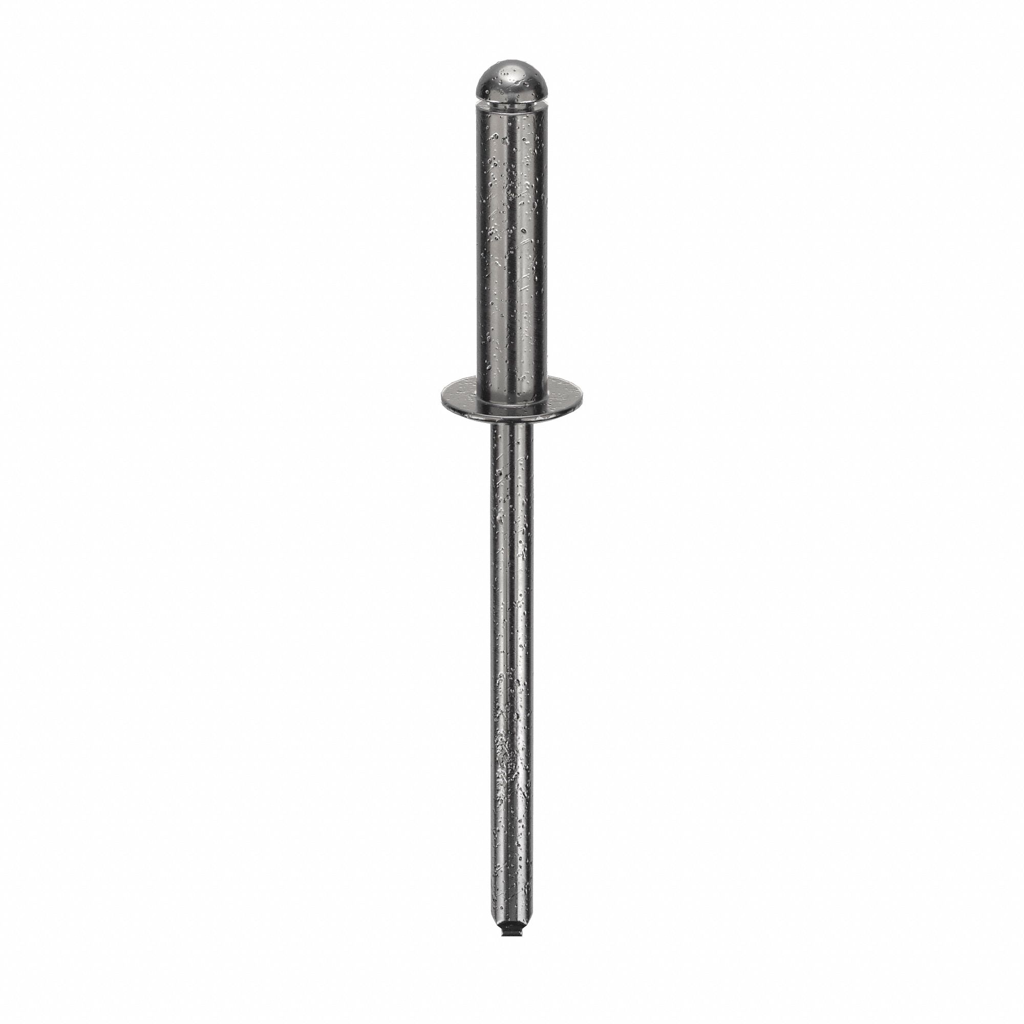 Blind Rivet, 1 33/35" L, 0.153" dia, PK500: Inch, 1 15/16 in Overall Lg, 21/32 in Body Lg, Dome, 500 PK