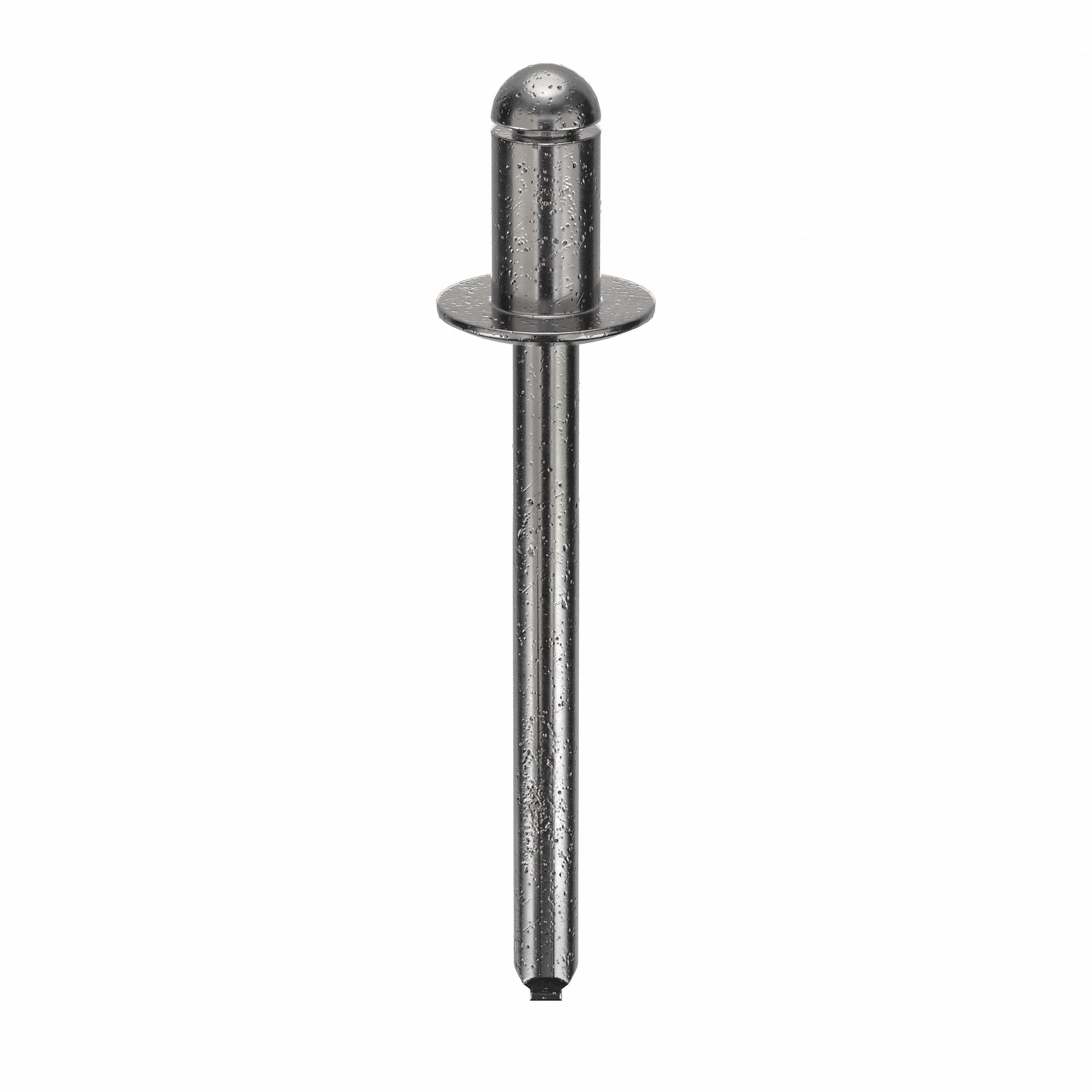 Blind Rivet, 1 3/5" L, 0.183" dia, PK250: Inch, 1 19/32 in Overall Lg, 19/64 in Body Lg, Dome, 250 PK