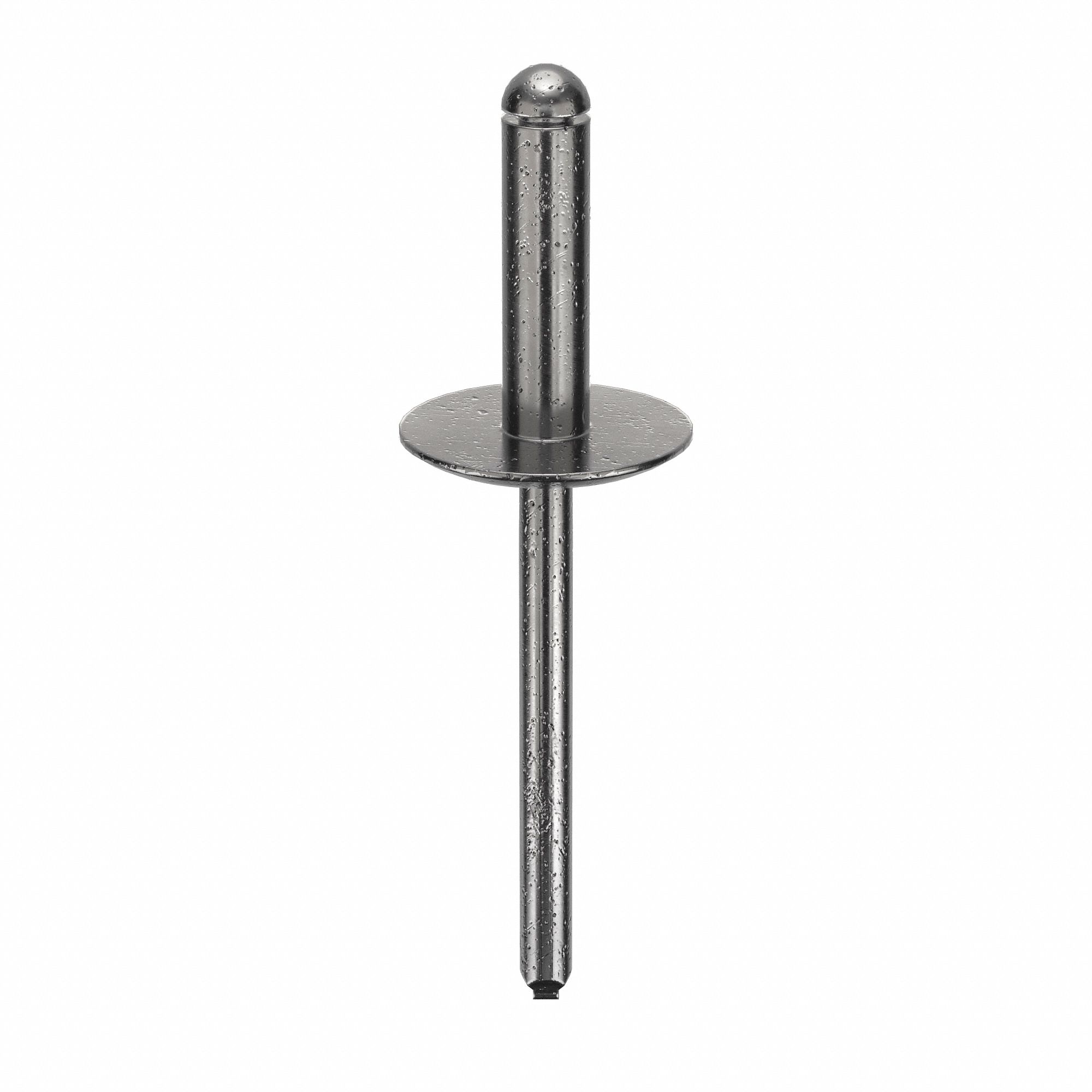 Blind Rivet, 2 in L, 0.183 in dia, PK250: Inch, 2 in Overall Lg, 43/64 in Body Lg, Open End, 250 PK
