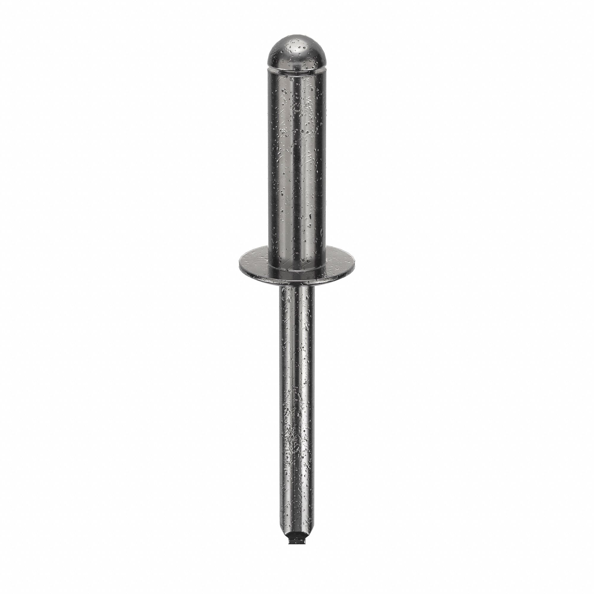 Blind Rivet, 2 12/71" L, 0.249" dia, PK100: Inch, 2 11/64 in Overall Lg, 27/32 in Body Lg, Dome, 100 PK
