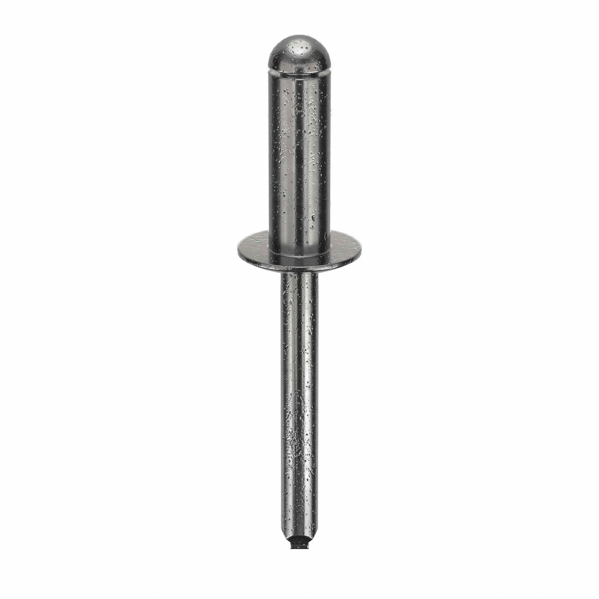 Blind Rivet, 2 4/91" L, 0.249" dia, PK100: Inch, 2 3/64 in Overall Lg, 23/32 in Body Lg, Dome, 100 PK