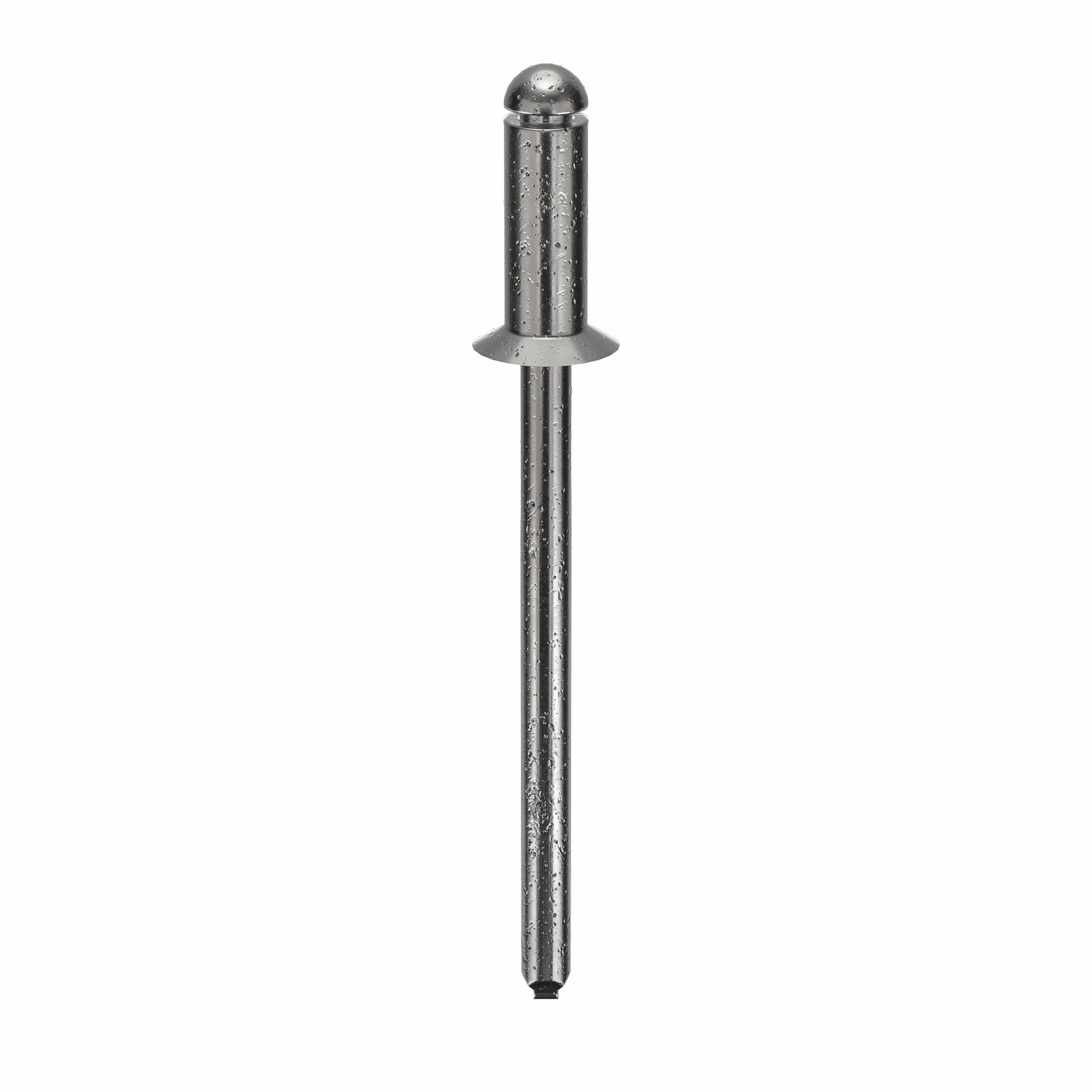Blind Rivet, 1 27/67" L, 0.122" dia, PK500: Inch, 1 13/32 in Overall Lg, 5/16 in Body Lg, Steel, 500 PK