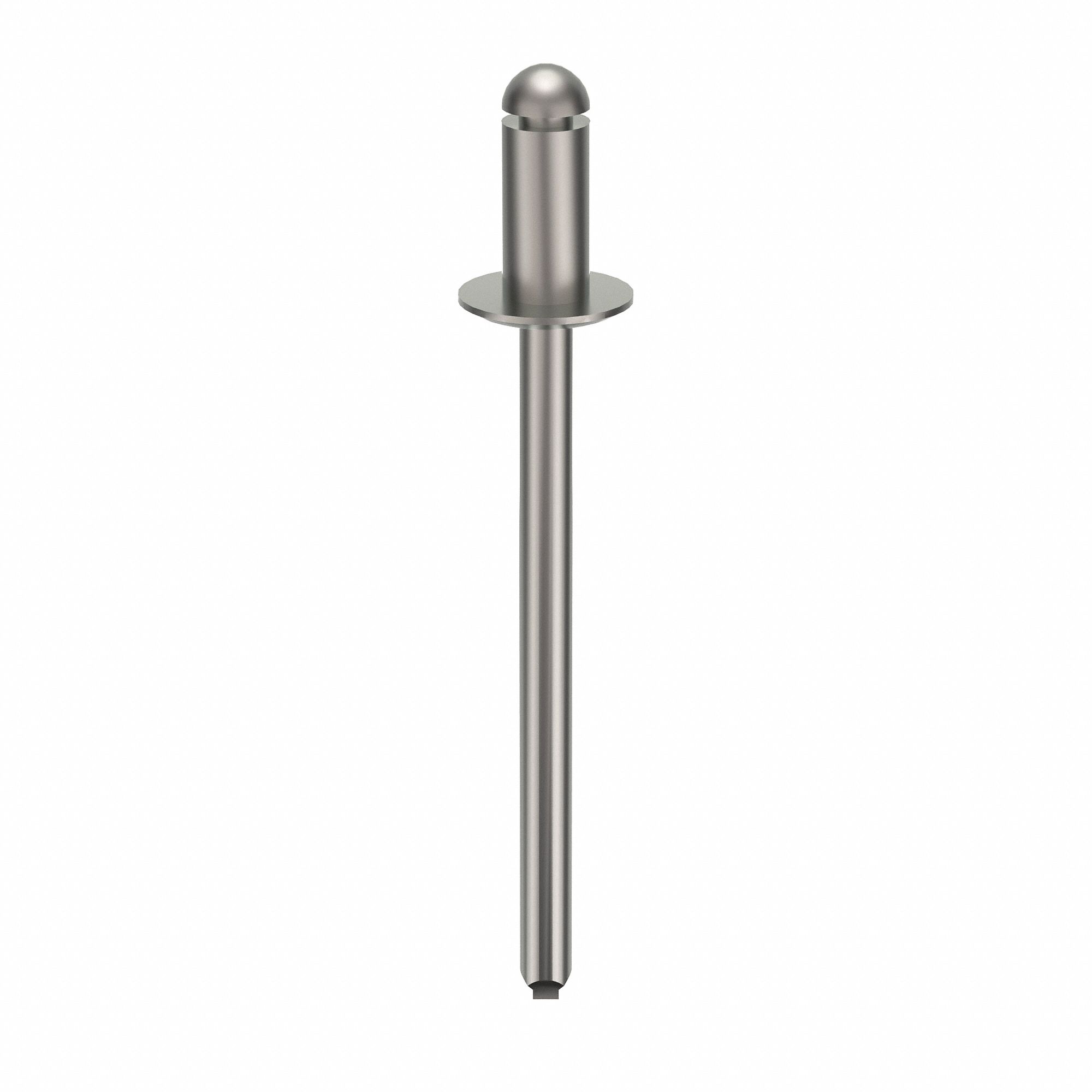 Blind Rivet, 1 9/26" L, 0.124" dia, PK500: Inch, 1 11/32 in Overall Lg, 1/4 in Body Lg, Dome, 500 PK