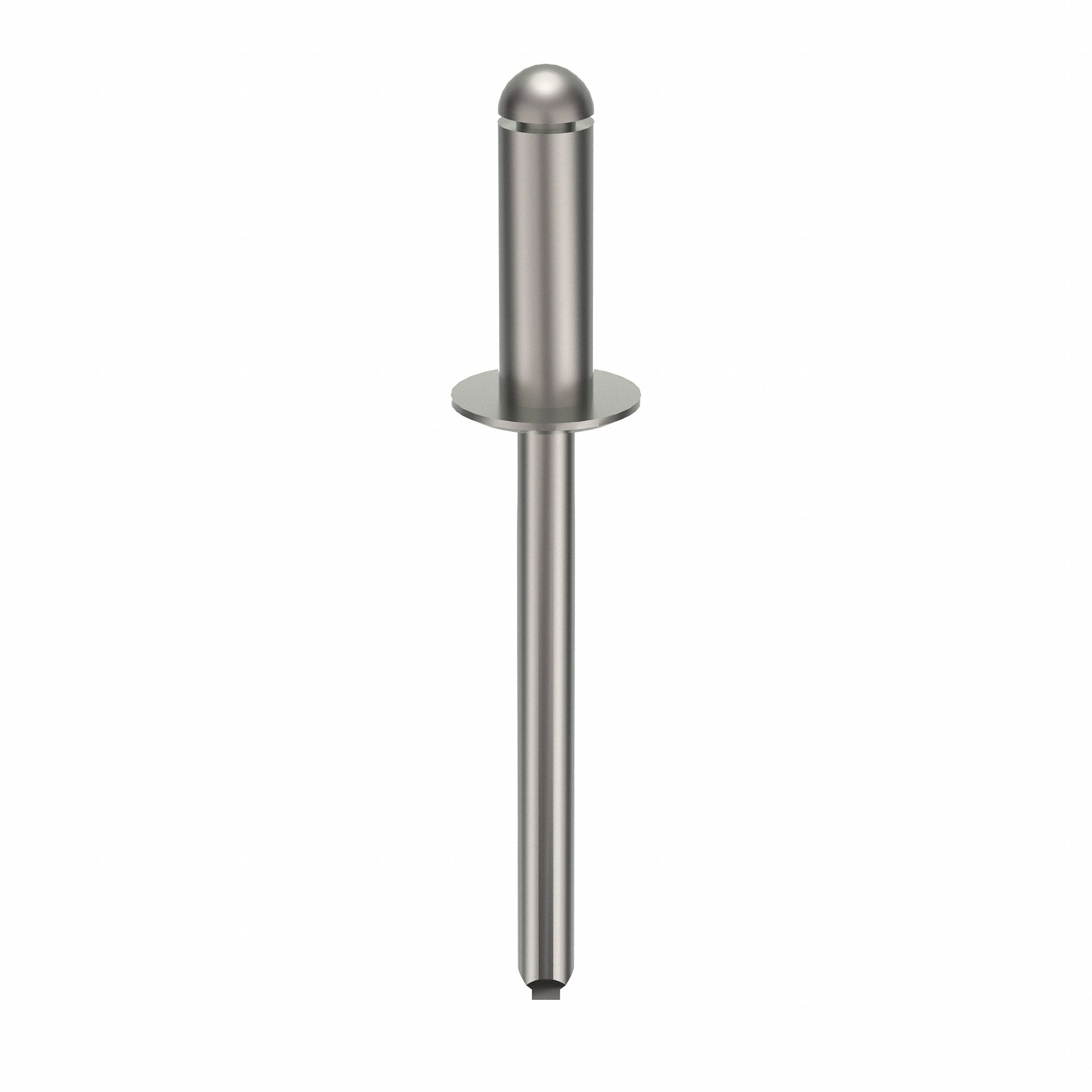 BLIND RIVET, 1 40/47 IN L, 0.186 IN DIA, INCH, 1 27/32 IN OVERALL L, 35/64 IN BODY L, DOME, 250 PK