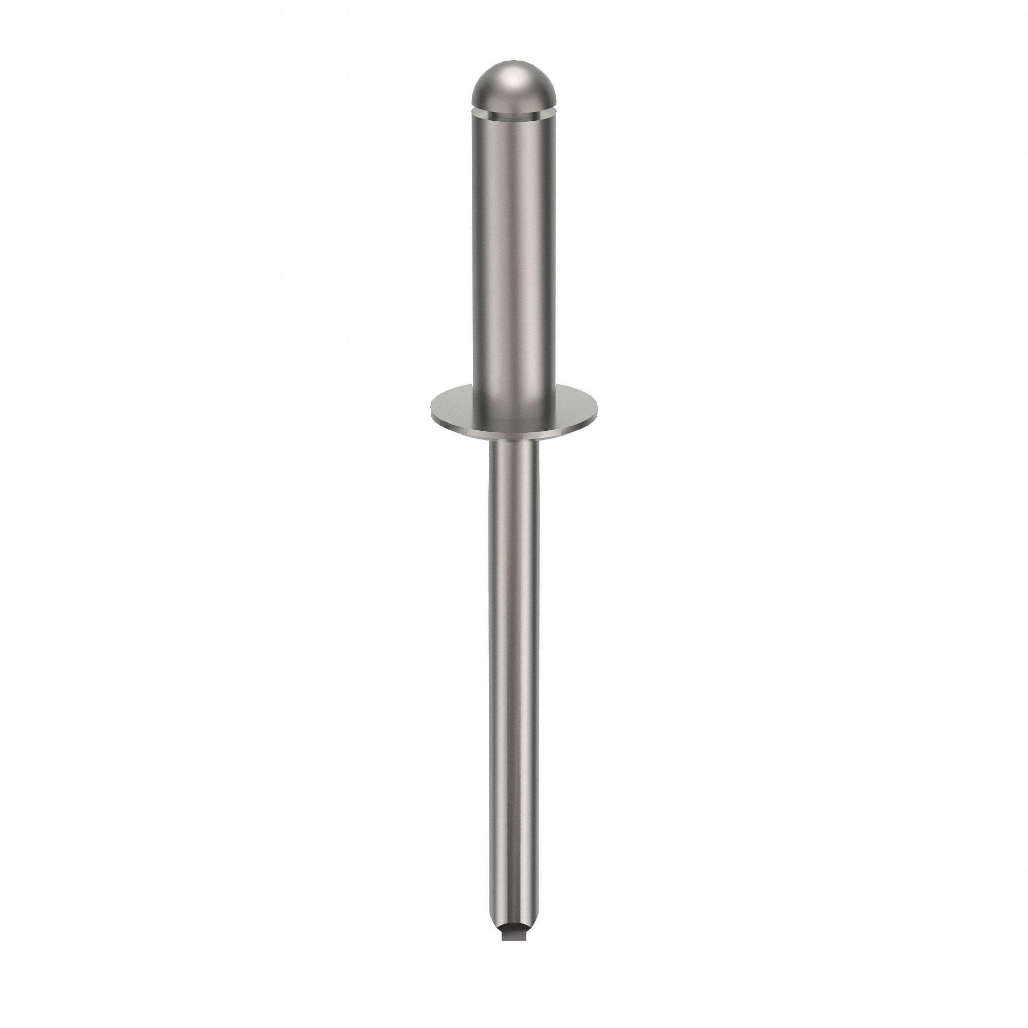 Blind Rivet, 1 41/42" L, 0.186" dia, PK250: Inch, 1 31/32 in Overall Lg, 43/64 in Body Lg, Dome, 250 PK