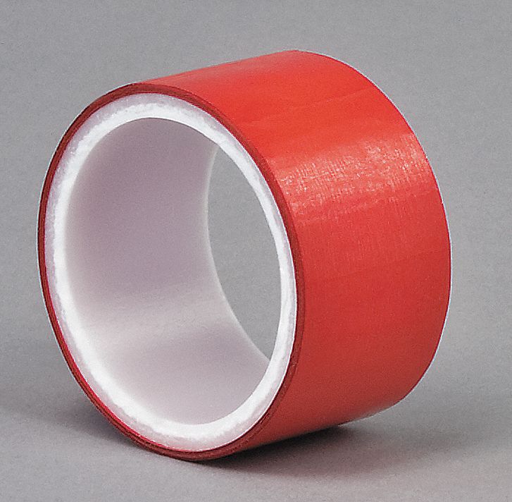 SPLICING TAPE, SINGLE-SIDED, RED, 1 IN X 5 YD, 1.9 MIL, POLYESTER FILM, ACRYLIC, 850R