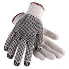 KNIT GLOVES, L (9), DOTTED, PVC, PALM, DOTTED, COTTON, 7 GA, FULL FINGER, WHITE