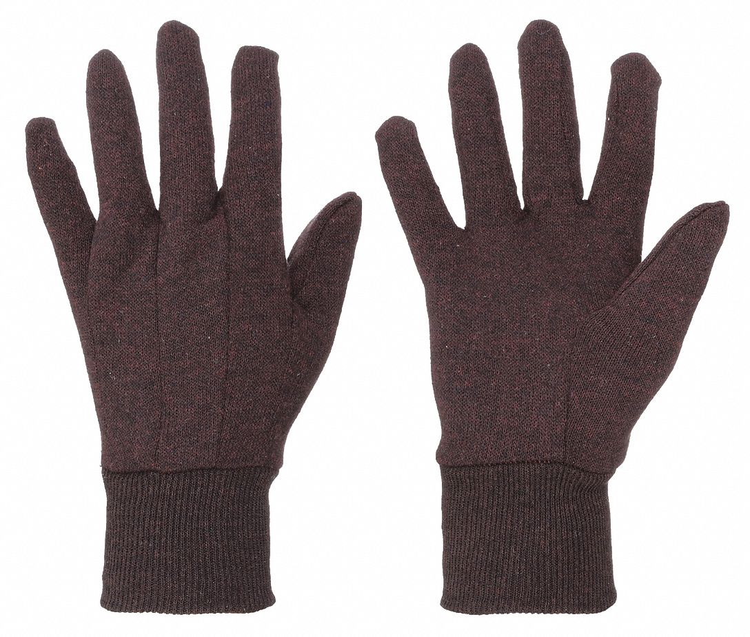 KNIT GLOVES, L (9), UNCOATED, COTTON, JERSEY TASK & CHORE GLOVE, KNIT CUFF