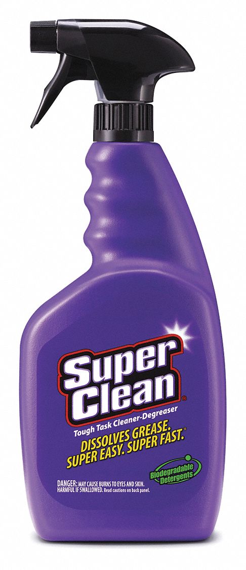 Cleaner/Degreaser: Water Based, Trigger Spray Bottle, 32 oz Container Size, Ready to Use
