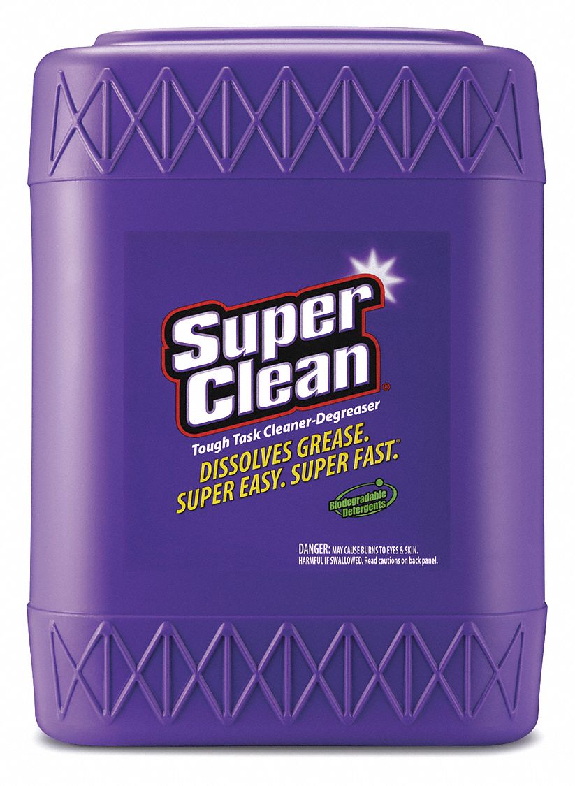 Cleaner/Degreaser: Water Based, Bottle, 5 gal Container Size, Ready to Use