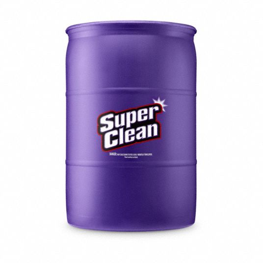 SUPERCLEAN, Water Based, Drum, Cleaner/Degreaser - 3ZLE1