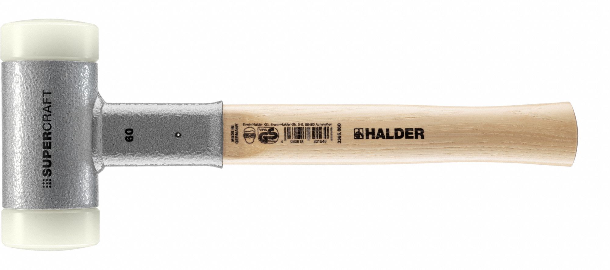 Wood Handle, Plain Grip, Dead Blow Hammer 3ZLR23366060 Grainger