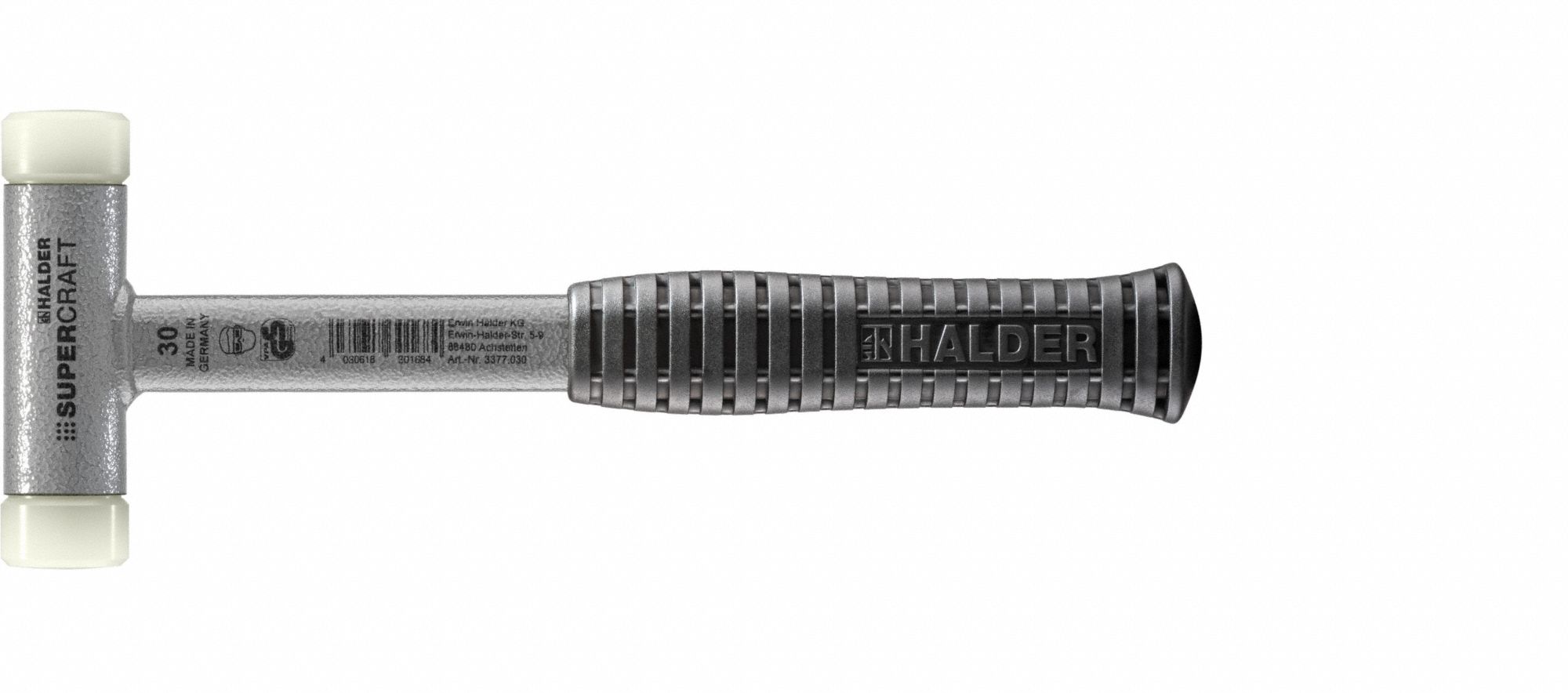 Dead Blow Hammer: Steel Handle, Textured Grip, 21 oz Head Wt, 1 1/8 in Hammer Face Dia, Steel