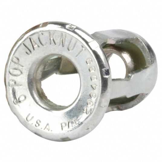 POP AVDEL Jack Nut Steel (Long), Zinc, 1024 Thread Size, 0.875 in Lg