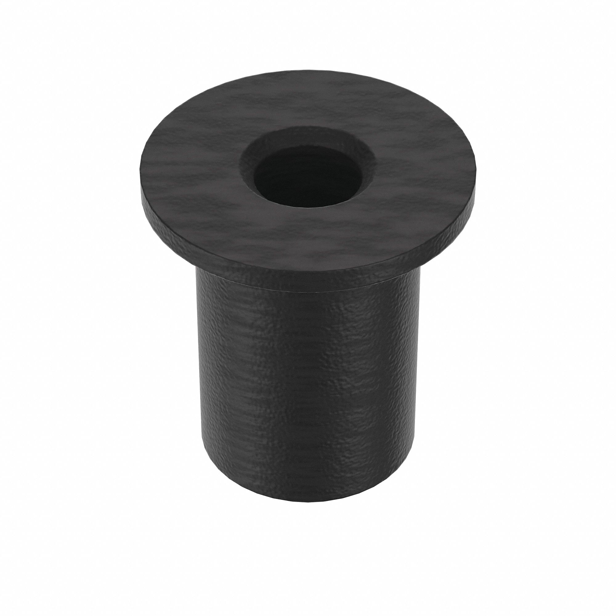 WELL NUT, #6-32 THREAD, ½ IN OVERALL L, 5/16 IN INSERT DIA, RUBBER, PLAIN, RUBBER, 25 PK