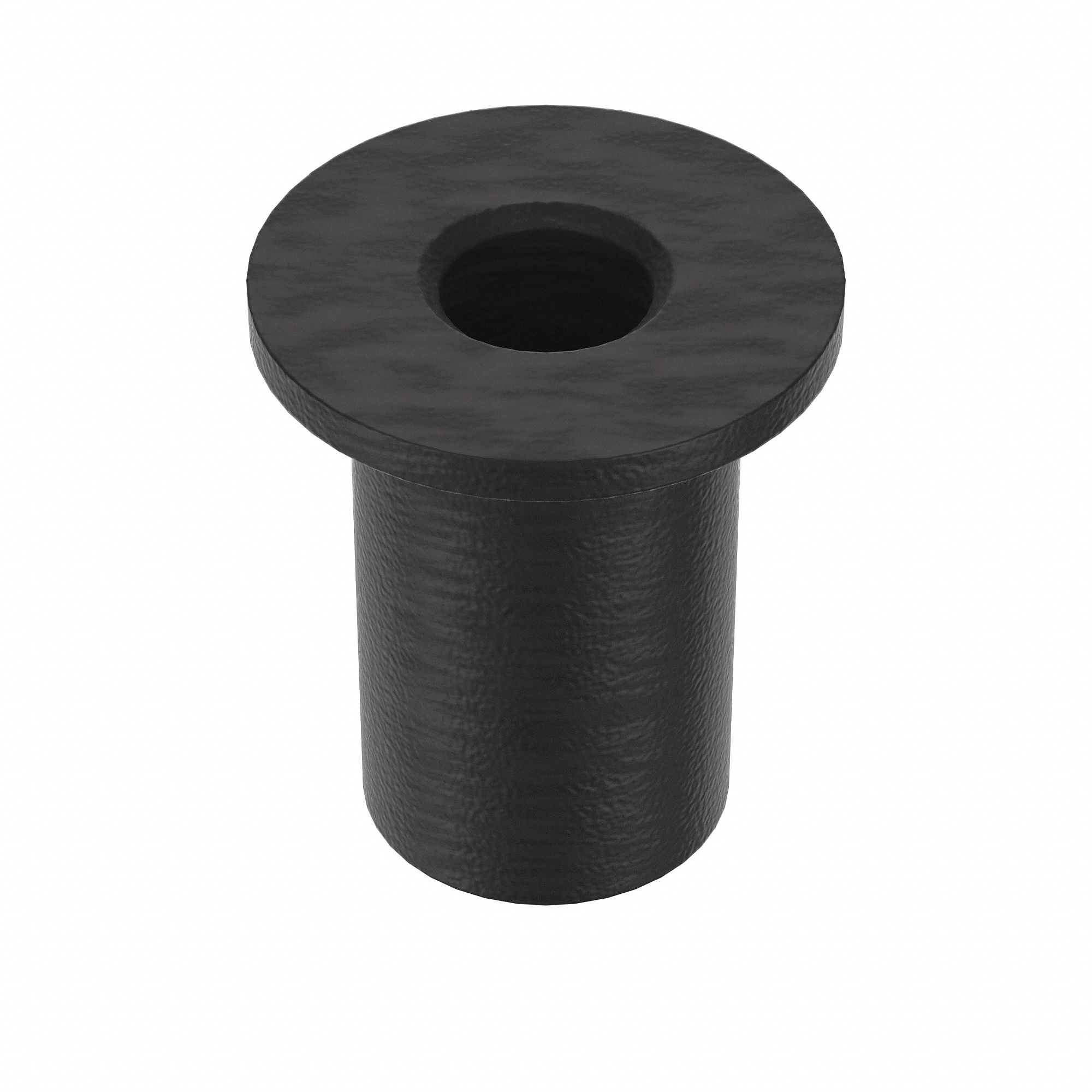 WELL NUT, #10-32 THREAD, 43/64 IN OVERALL L, ⅜ IN INSERT DIA, RUBBER, PLAIN, RUBBER, 10 PK