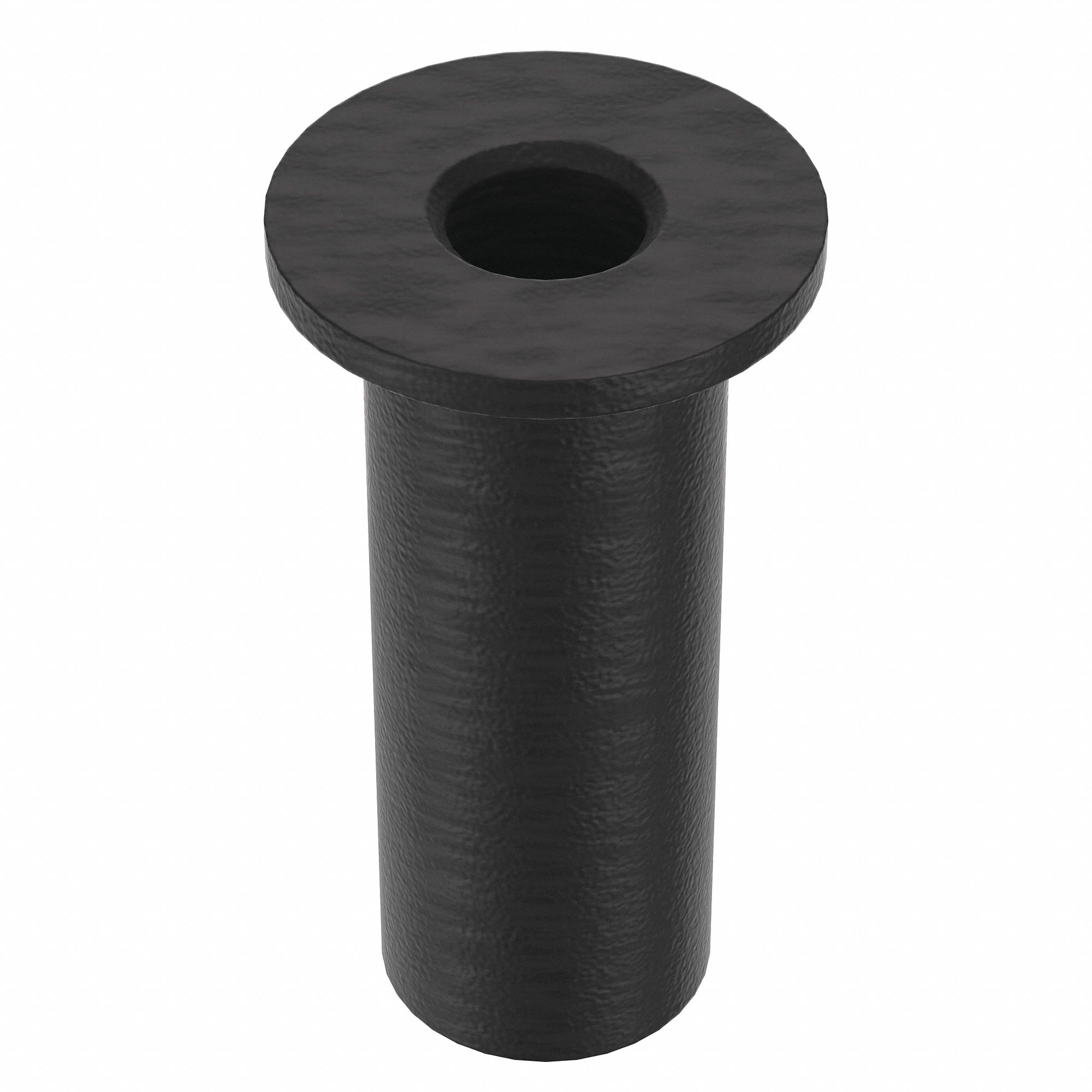 WELL NUT, #10-32 THREAD, 1 3/64 IN OVERALL L, ⅜ IN INSERT DIA, RUBBER, PLAIN, RUBBER, 10 PK