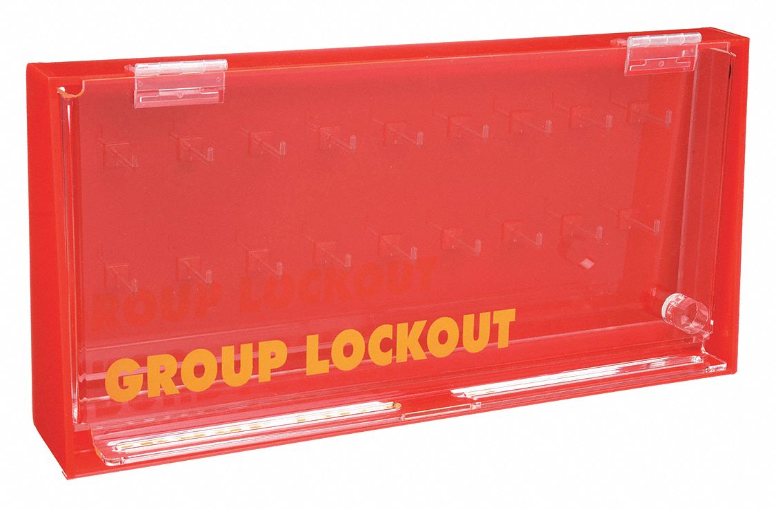 BRADY, Acrylic, Red/Yellow, Group Lockout Box - 3ZM52|GLOBOX - Grainger