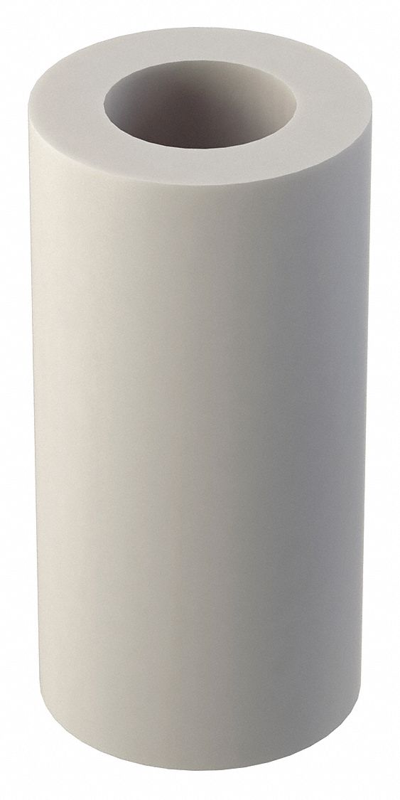 Spacer: For #6 Screw Size, Nylon, Plain, 1/2 in Overall Lg, 0.14 in Inside Dia, 10 PK