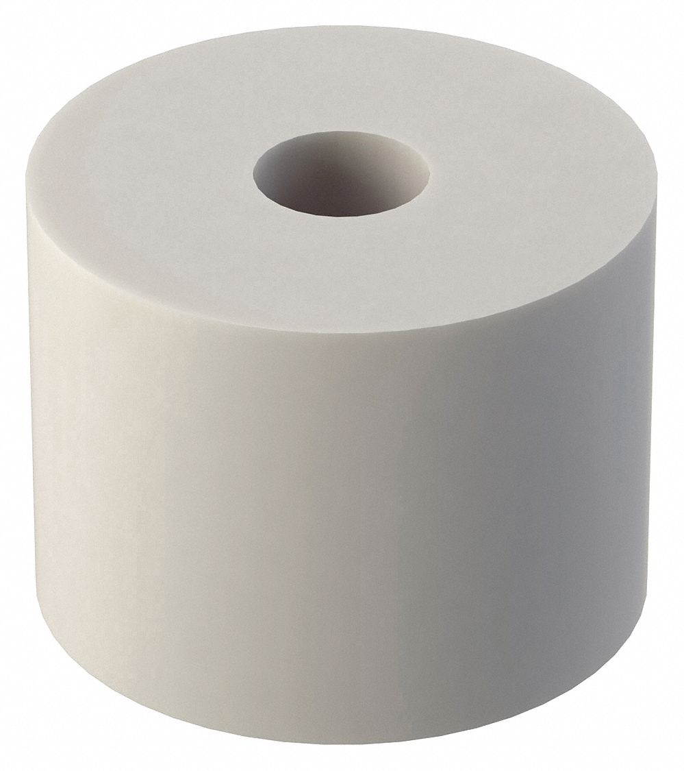 Spacer: For #6 Screw Size, Nylon, Plain, 3/8 in Overall Lg, 0.14 in Inside Dia, 10 PK