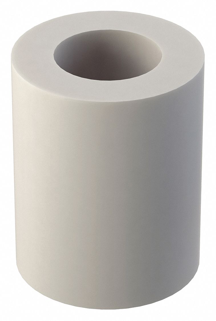 Spacer: For #6 Screw Size, Nylon, Plain, 5/16 in Overall Lg, 0.14 in Inside Dia, 10 PK