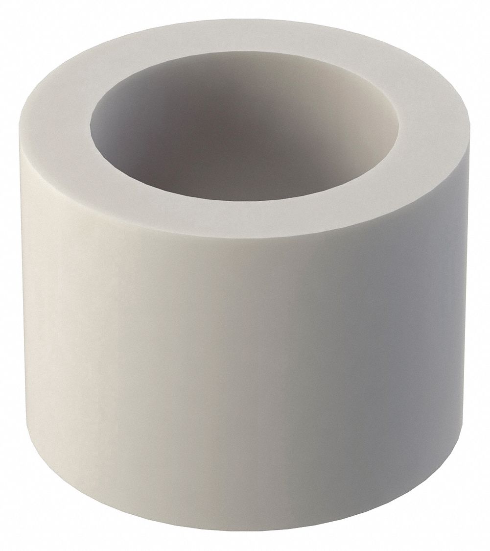 Spacer: For #8 Screw Size, Nylon, Plain, 3/16 in Overall Lg, 0.171 in Inside Dia, 10 PK