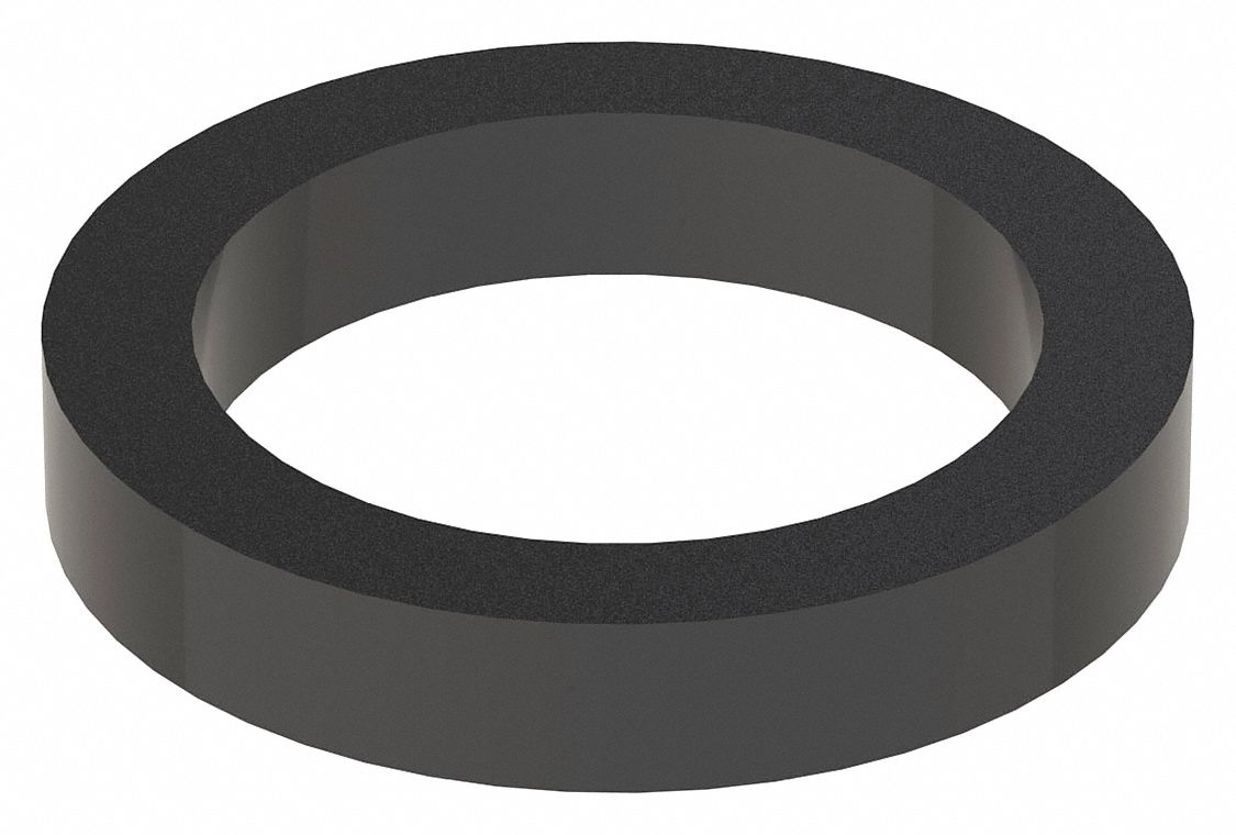 Spacer: For M13 Screw Size, Nylon, Plain, 3 mm Overall Lg, 13.3 mm Inside Dia, 10 PK