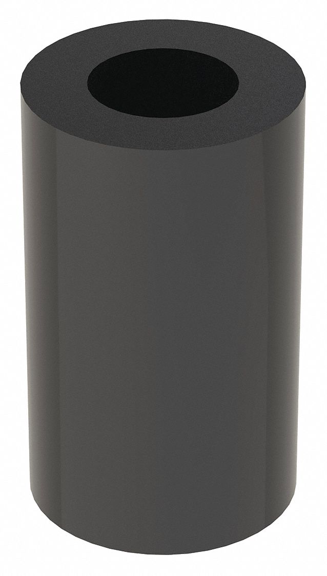 Spacer: For M3 Screw Size, Nylon, Plain, 10 mm Overall Lg, 3.2 mm Inside Dia, 10 PK