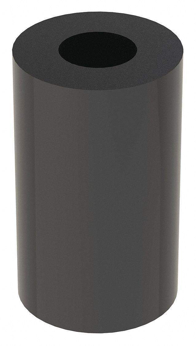 Spacer: For M8 Screw Size, Nylon, Plain, 30 mm Overall Lg, 8.3 mm Inside Dia, 10 PK