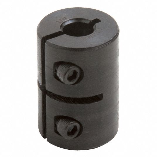DAYTON, 1/4 in Bore Dia 1, 1/4 in Bore Dia 2, Rigid Shaft Coupling ...