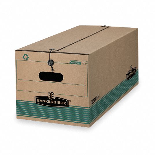 Record Storage Box, 10 3/4 in Height, 15 1/4 in Width, 24 1/8 in Depth ...