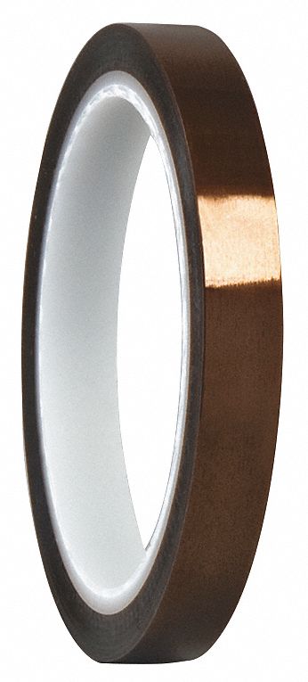 INSULATING ELECTRICAL TAPE, HIGH-TEMP, 5419, POLYIMIDE, ½ IN X 108 FT, 2.7 MIL THICK