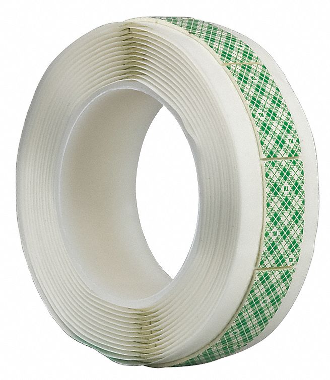 DOUBLE-SIDED FOAM TAPE, WHITE, STRIP, ¾ IN X 1½ IN, 1/16 IN THICK, UP TO 120 ° F, 256 PK