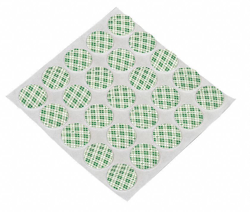 DOUBLE-SIDED FOAM TAPE, WHITE, DISC, ¾ IN DIA, 1/16 IN THICK, UP TO 120 ° F, 4466, 100 PK