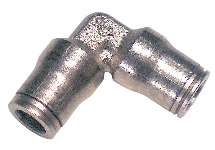 PUSH-IN-FITTING, LF 3600 SERIES, -20 ° C TO 150 ° C, BRASS, NICKEL-PLATED FINISH, 90 ° , 23 MM L, 30 BAR, TUBE CONNECTION