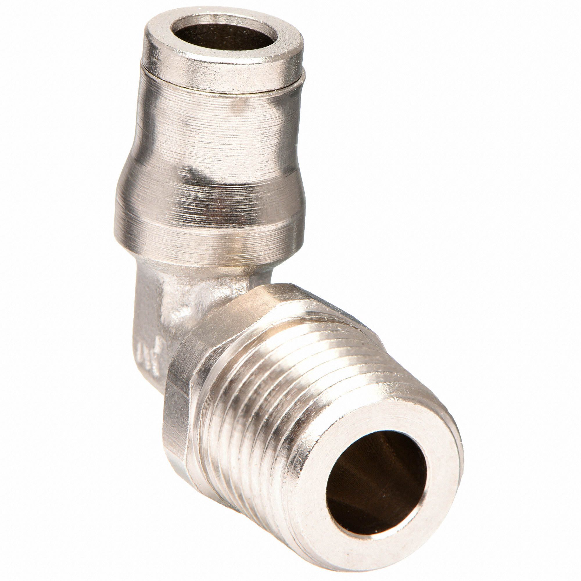 LEGRIS Nickel Plated Brass Swivel Male Elbow, 10mm Tube Size 3ZNR9