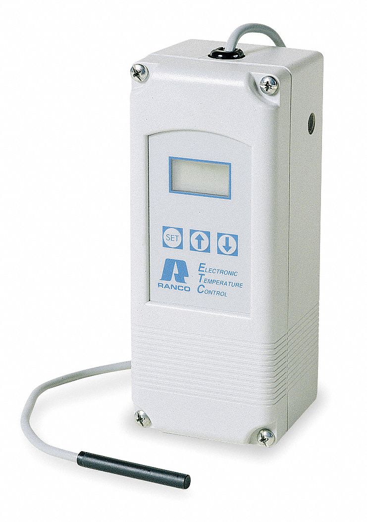 Temperature Control: Single Stages, Heat or Cool, -30°F to 220°F, Digital,  1, SPDT, Universal