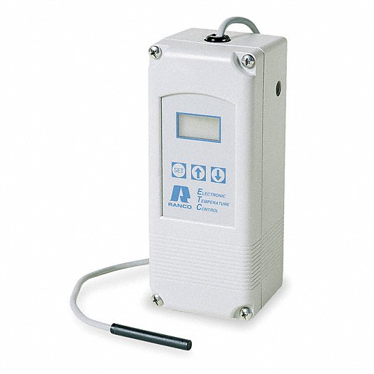 Electronic Temperature Control: SPDT, -30° to 220°F, 1 Relay Inputs, 1 Relay Outputs, NEMA 1