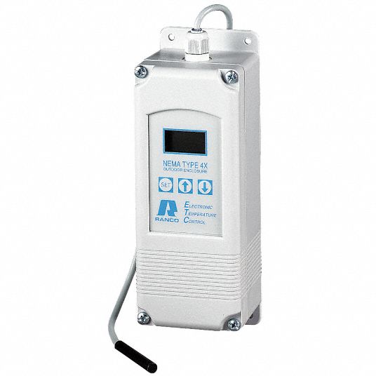 RANCO Electronic Temperature Control, SPDT, 30° to 220°F, NEMA 4X