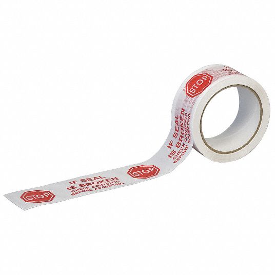 TAPECASE Tamper Evident Tape, Message If Seal Has Been Broken With Stop