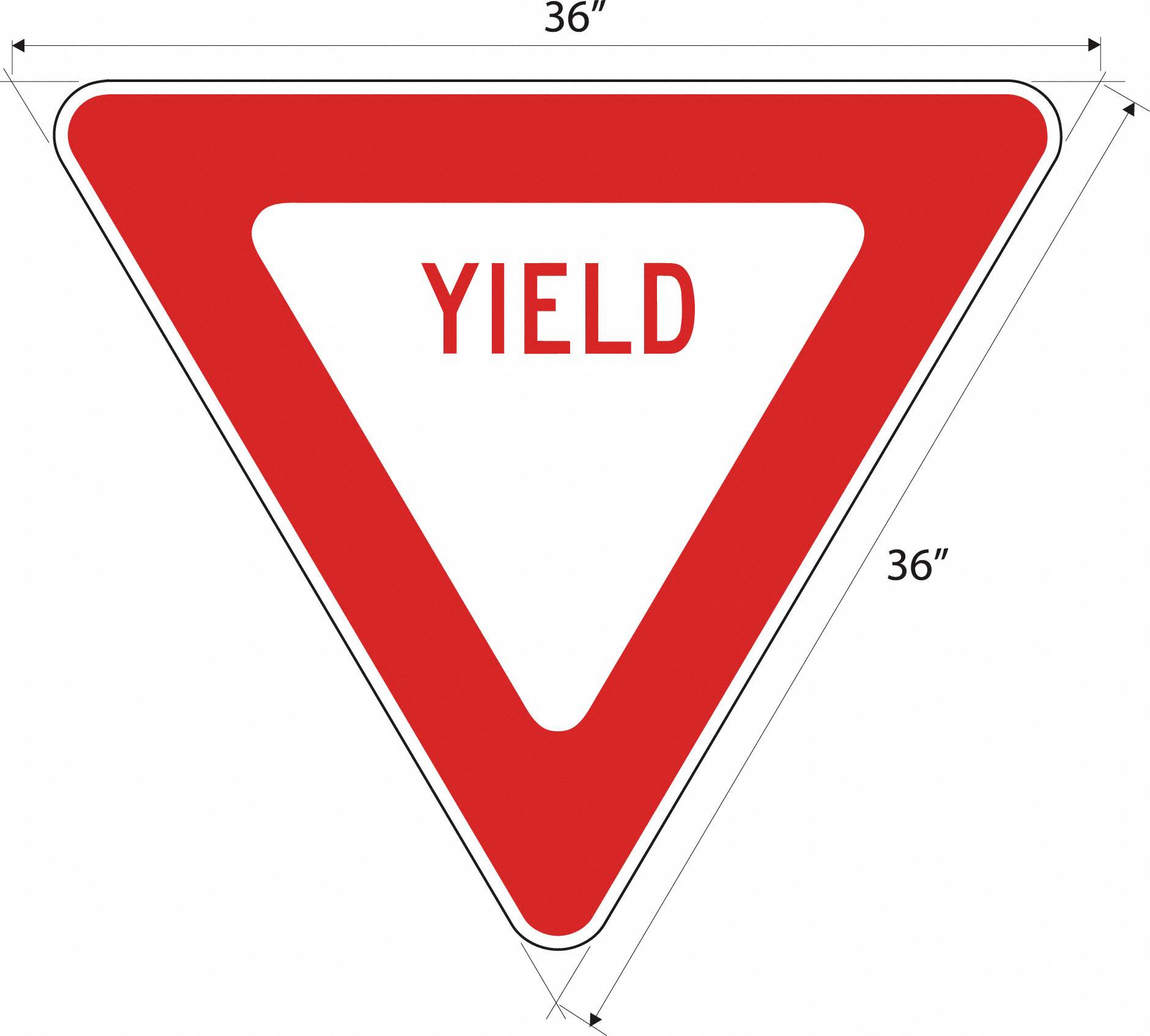 Yield The Right Of Way Traffic Sign