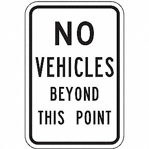 TRAFFIC SIGN,18 X 12IN,BK/WHT,TEXT