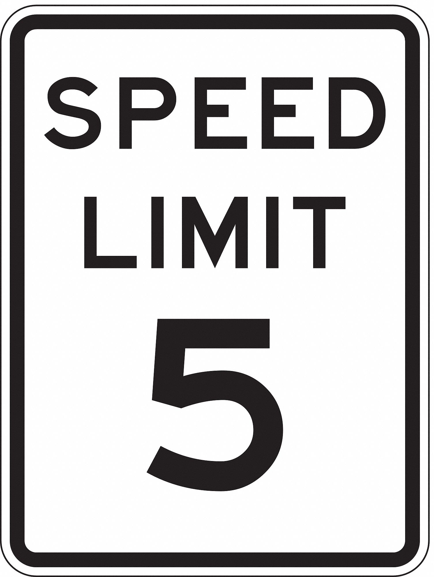 Traffic Sign: 24 in x 18 in Nominal Sign Size, Aluminum, 0.080 in Thick, R2-1 MUTCD