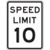 Speed Limit 10 Signs