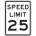 Speed Limit 25 Signs