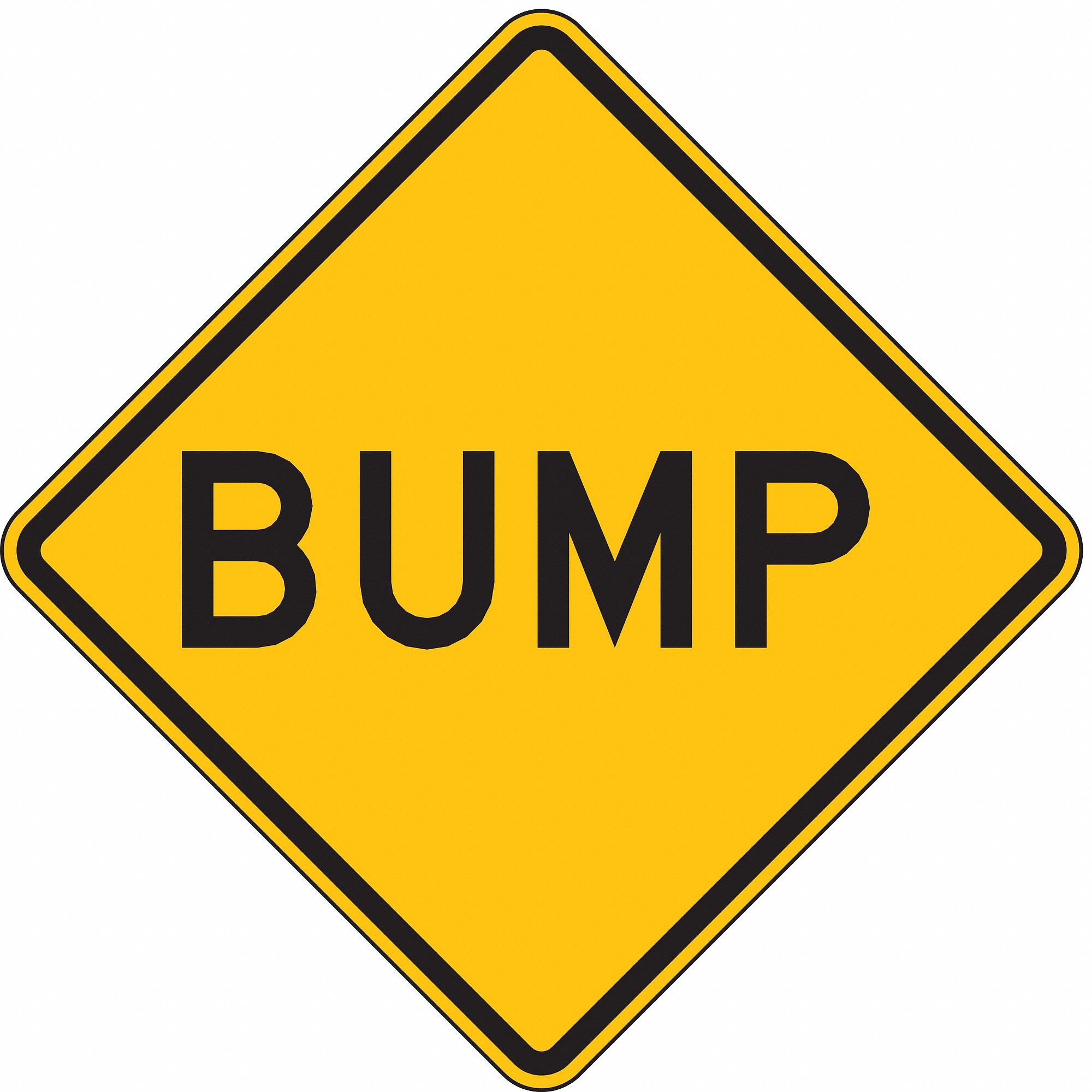 LYLE Bump Traffic Sign, Sign Legend Bump, MUTCD Code W8-1, 12 in x 12 ...