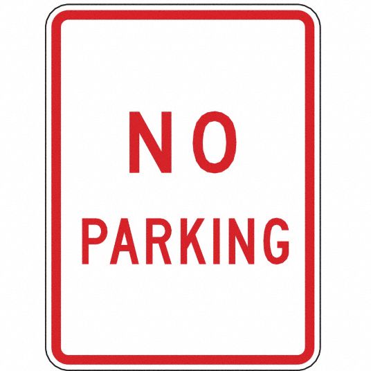 LYLE No Parking Parking Sign, Sign Legend No Parking, MUTCD Code R8-3 ...